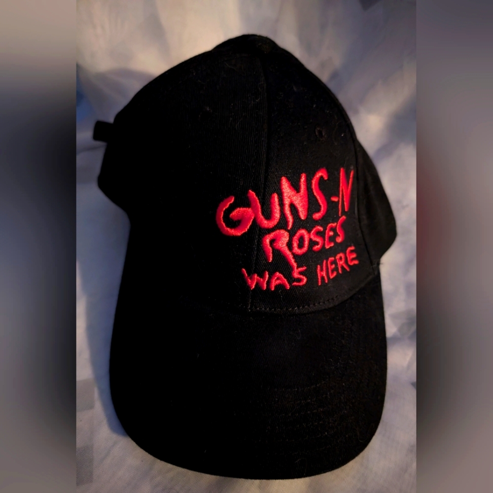 Guns N Roses Baseball Cap was Here Band Logo New Official Black Unisex Size One